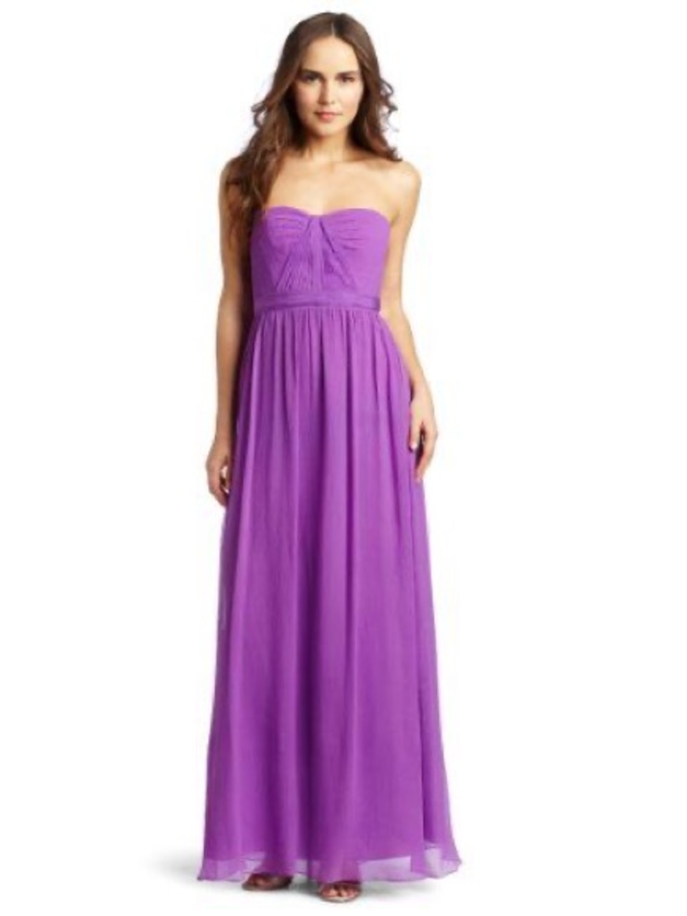 BCBGMaxAzria Strapless Violet Maxi Dress